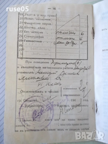 Ученическа книжка 1941 / 1942 година, снимка 6 - Колекции - 53939631