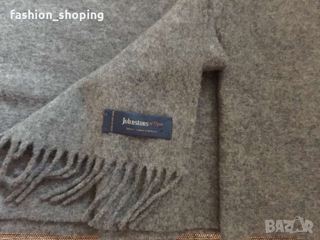 Мъжки шал Johnstons of Elgin, агнешка вълна, снимка 5 - Шалове - 35219329