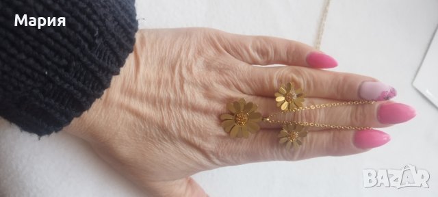 Комплект от стомана , снимка 3 - Бижутерийни комплекти - 44349194