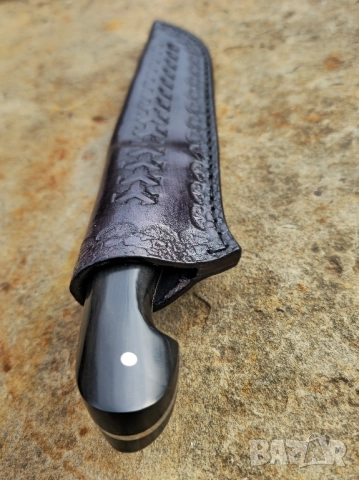 Ръчно изработен нож Черен Текстолит, снимка 11 - Ножове - 52323092