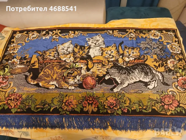 Нов ковьор за стена с котенца - 128/75 см. 