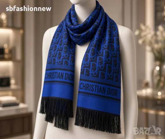 Christian Dior шал ✨ кашмир и коприна, снимка 10 - Шалове - 56336720