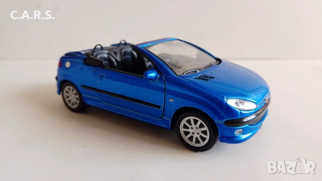 Peugeot 206 CC Cabrio Welly - Мащаб 1:34-39, снимка 6 - Колекции - 52904452