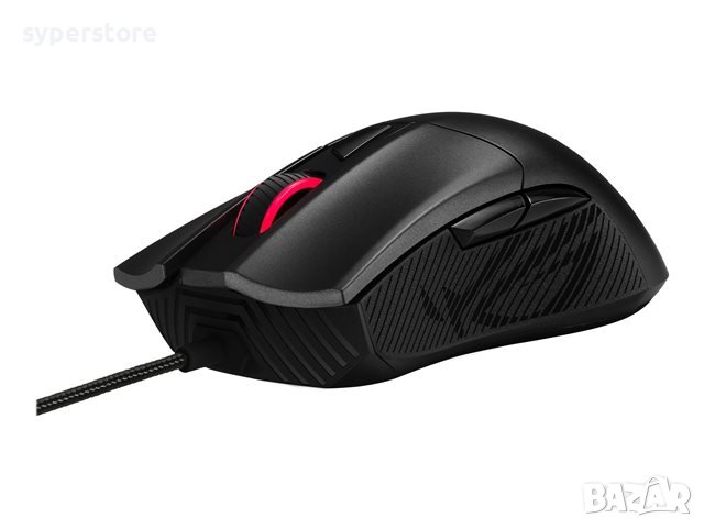 Мишка USB Геймърска Asus ROG Gladius II Core 90MP01D0-B0UA00 6200dpi 6btns Черна Оптична, снимка 1 - Клавиатури и мишки - 42514648