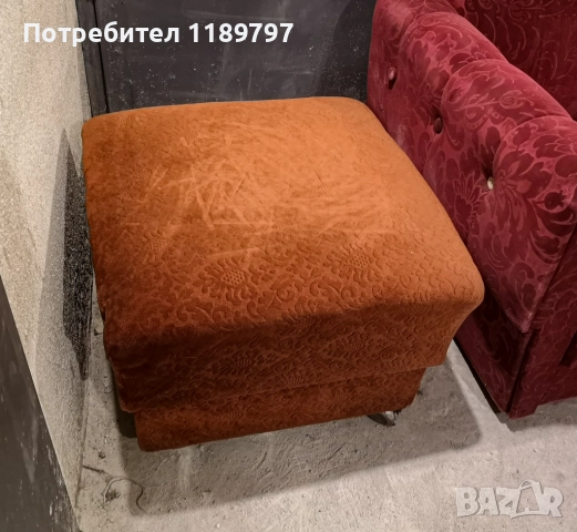 Диван, два фотьойла и таборетка, снимка 7 - Дивани и мека мебел - 52848843