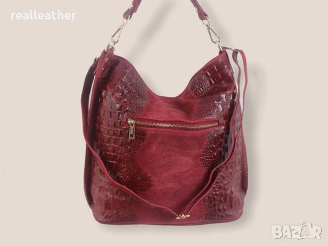 Ефектна дамска чанта от естествена кожа Италия, снимка 10 - Чанти - 31620012