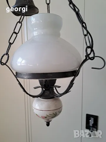 ретро метален полилей стил рустик  13/2, снимка 6 - Лампи за таван - 48959131