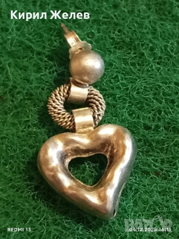 Прекрасна сребърна обеца стил и елегантност 34237, снимка 4 - Обеци - 52652152