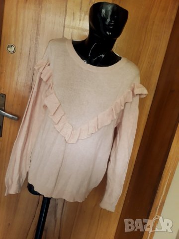  Светло прасковена блуза плетиво ХЛ