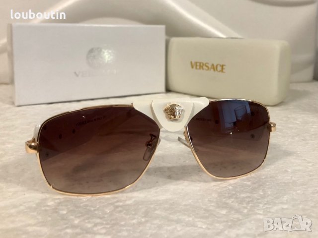 Versace 2021 унисекс слънчеви очила с кожа дамски,мъжки слънчеви очила, снимка 5 - Слънчеви и диоптрични очила - 32200331