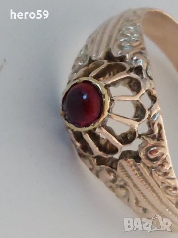 Стар Руски дамски златен пръстен с натурален рубин/злато 14 карата/, снимка 7 - Пръстени - 39617139