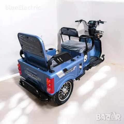 Електрическа Триколка blueElectric CARGO LUX 2000W | 48V | 24AH | BLUE, снимка 3 - Мотоциклети и мототехника - 49745604