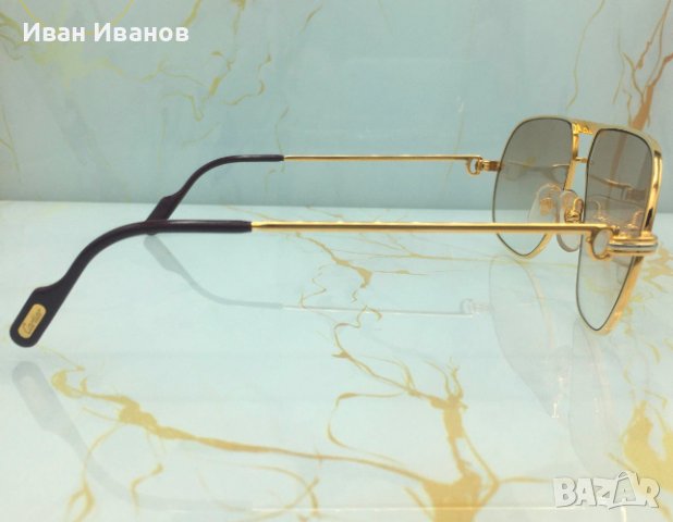 Cartier - Tank Louis - Позлатени  Слънчеви очила, снимка 5 - Слънчеви и диоптрични очила - 44202557