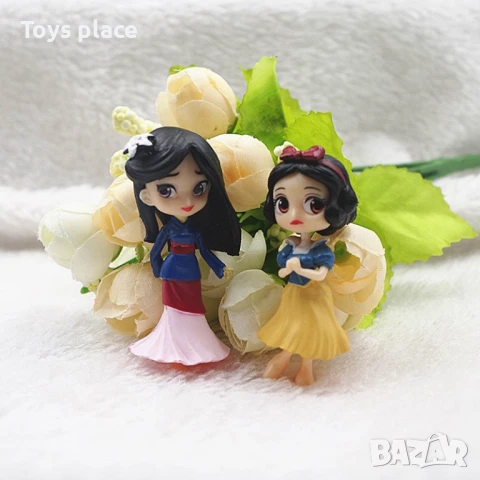 4бр фигурки Disney Princess Ariel Rapunzel Mulan, снимка 4 - Фигурки - 50795600