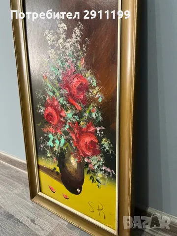Маслена картина – цветя, снимка 3 - Картини - 50331900