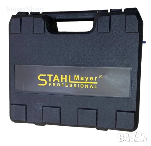 Винтоверт с две батерии куфар с инструменти  подарък четки 3бр ударен, снимка 6 - Винтоверти - 42835899