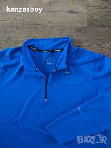Nike Mens Element 1/2 Zip LS Running Shirt - страхотна мъжка блуза 2ХЛ КАТО НОВА, снимка 3 - Спортни дрехи, екипи - 39972175