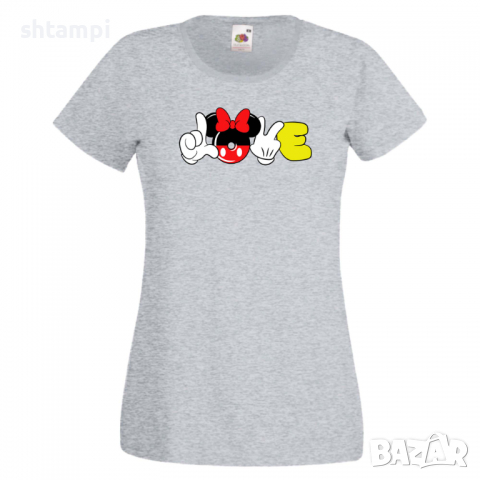 Дамска тениска Minnie Love Подарък,Изненада,Рожден ден,, снимка 4 - Тениски - 36530290