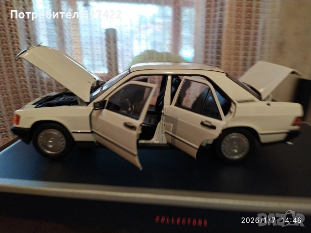 1:18 Метален модел на Mercedes Benz 190E W201-  Norev, снимка 11 - Колекции - 53022820