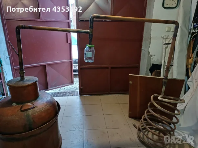 Казан меден 160 л. Комплект -серпентина 8м. Без замазване с фланци за свързване на лулата, снимка 4 - Казани за ракия - 56193257