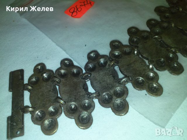 ВЪЗРОЖДЕНСКА САЧАНЕНА СТАРА ГРИВНА с КЕХЛИБАР КАТАЛИН за НОСИЯ 11844, снимка 8 - Антикварни и старинни предмети - 29604853