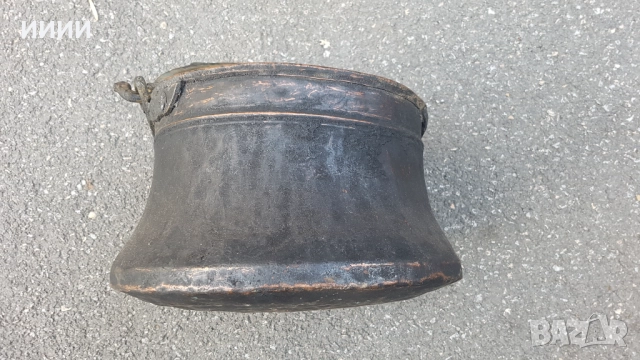 Бакърено менче котле, снимка 2 - Антикварни и старинни предмети - 52585420