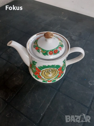 Чайник - руски порцелан, снимка 2 - Антикварни и старинни предмети - 53281046