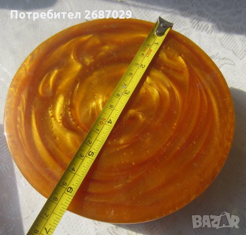 Кутии  кутия каталин, цвят кехлибар и свещник, снимка 3 - Други ценни предмети - 32156986