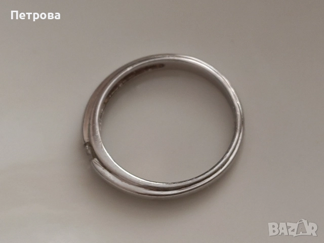 Сребърен пръстен с циркон , снимка 3 - Пръстени - 52041045