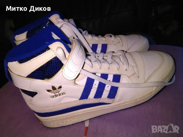 Adidas маркови естествена кожа сникърси маратонки високи  UK 9=5 US 10 №44 стелка 28см нови, снимка 6 - Маратонки - 50170037