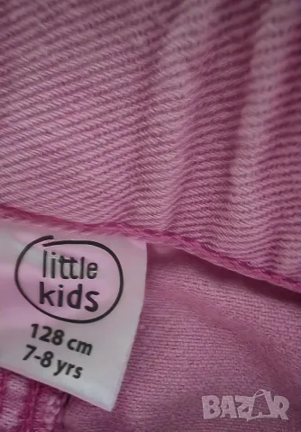 Розови дънки Little Kids, размер 128 – като нови!, снимка 3 - Детски панталони и дънки - 55931315