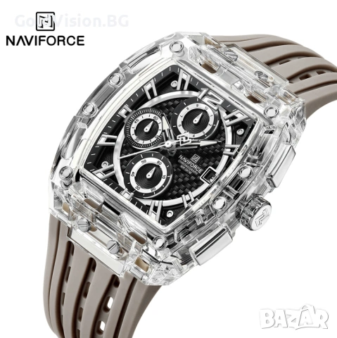 Мъжки часовник Naviforce 7105 – Silver, снимка 3 - Мъжки - 54247823