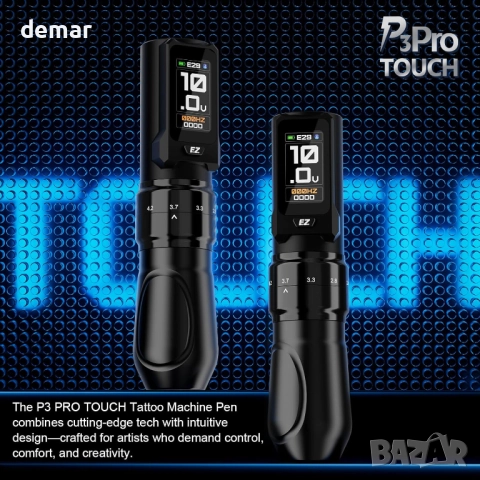 EZ P3 Pro Touch безжична машина за татуировки с голям сензорен екран, снимка 2 - Други - 51734982