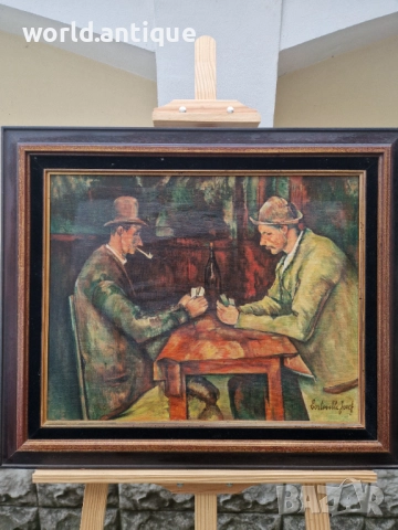 Уникална антикварна холандска авторска майсторска картина масло върху платно , снимка 3 - Картини - 52990764