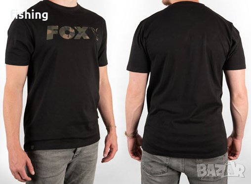 Тениска Fox Black Camo Print T-Shirt, снимка 2 - Екипировка - 36708668