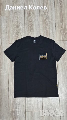 Лятна черна тениска G-Star – модерна и удобна - размер S, снимка 2 - Тениски - 51104696
