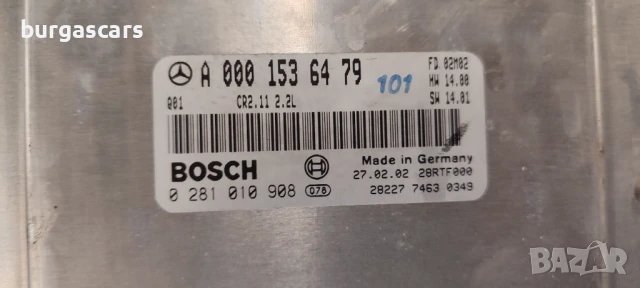 Компютър двигател A 000 153 64 79 / 0 281 010 908 Mercedes C220 CDI W203 - 130лв, снимка 2 - Части - 50543096