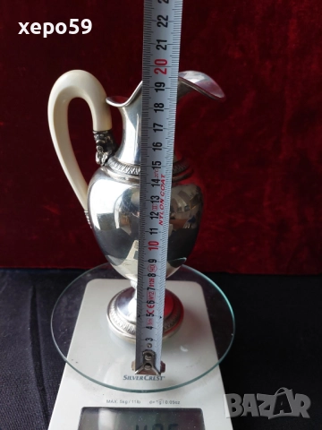 Сребърен комплект кани, сребърна кана, сребърна чаша. сребро 800 проба/4 лева за грам, снимка 16 - Сервизи - 52403205