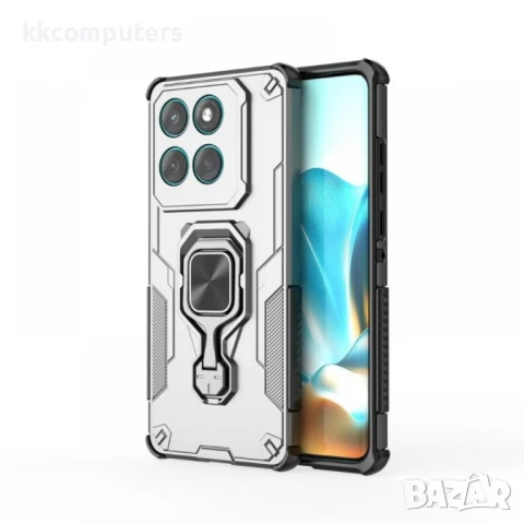 Motorola Edge 60 5G / 60 Fusion 5G Удароустойчив WANLONFENG PC TPU Back Cover/ Ring Holder with Temp, снимка 2 - Калъфи, кейсове - 50736452