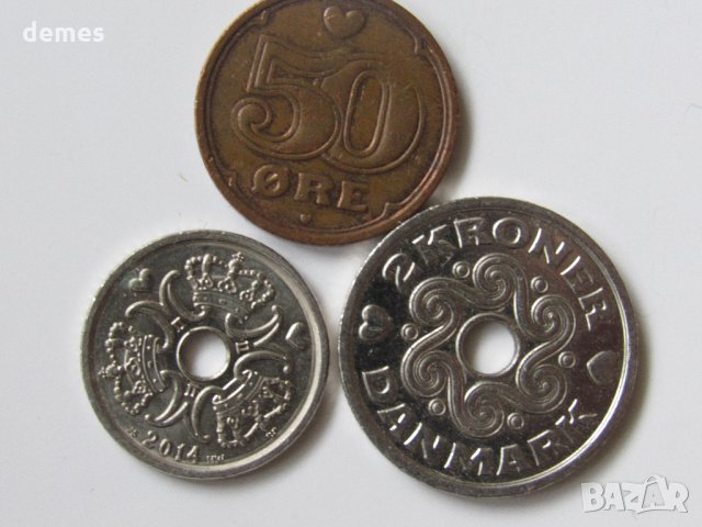  Дания, лот от 1, 2 крони и 50 оре 1999-2002, снимка 2 - Нумизматика и бонистика - 28973234
