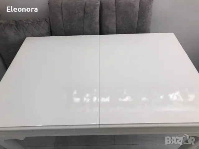 Разтегателна трапезна маса с 6 стола , снимка 5 - Маси - 50236404