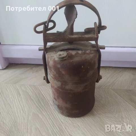 Стара миньорска карбидна лампа, снимка 2 - Къмпинг осветление - 52288890