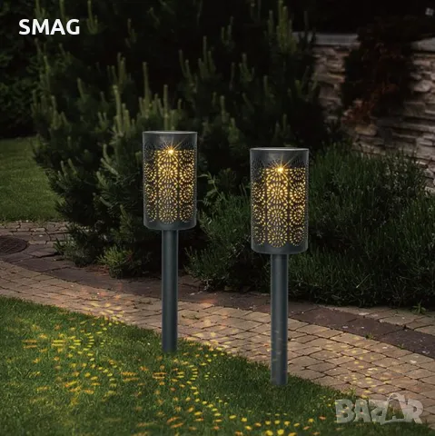 Соларен фенер лед лампа LED релефна мандала 29.5см S_1236422