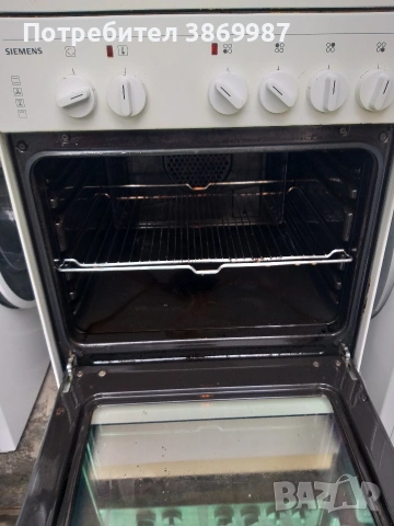 Печка със керамични котлони и вентилатор Siemens 