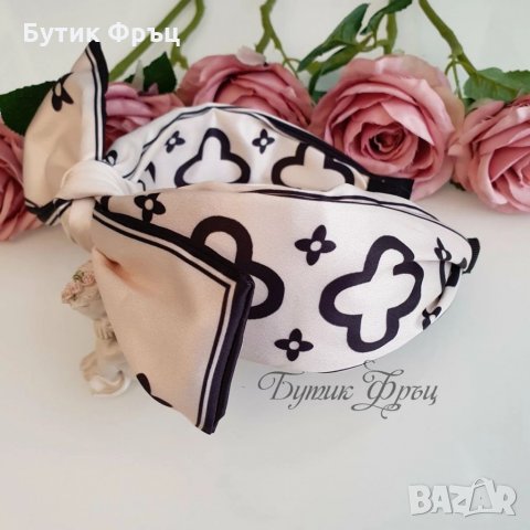 Диадема бяло и черно , снимка 3 - Аксесоари за коса - 33760322