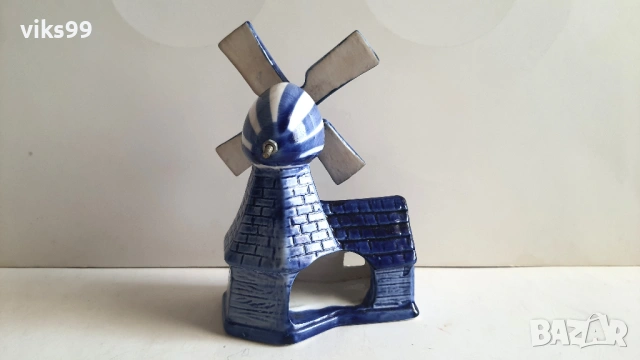 Порцеланова Delft Blue Holland вятърна мелница, снимка 3 - Колекции - 54332921