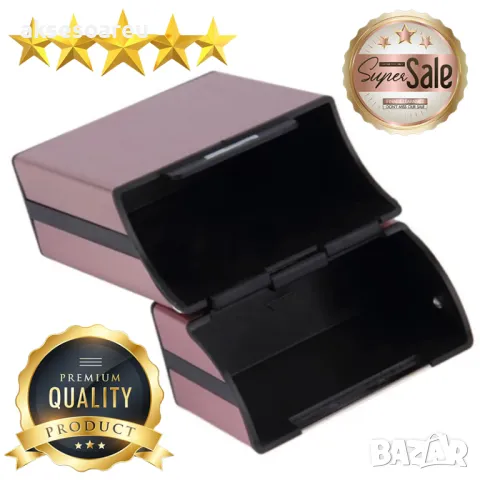 Качествена унисекс Джобна кутия за цигари калъф от алуминиева сплав табакера за пушачи за Подарък, снимка 12 - Табакери - 50233244