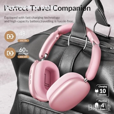 Нови сгъваеми и удобни Безжични слушалки с активно шумопотискане и дълбок бас, снимка 4 - Bluetooth слушалки - 51930443