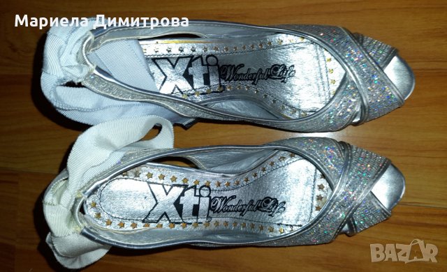 Дамски сребристи обувки , снимка 3 - Сандали - 33979663