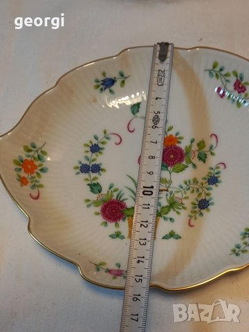 Немска порцеланова фруктиера листо и бонбониера    21/1, снимка 5 - Аксесоари за кухня - 37860536